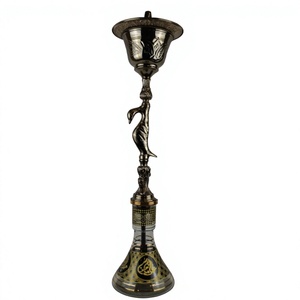 ชุดบารากุ Khalil Mamoon Gold Duck Ice Hookah ของแท้ - ขนาด 95 ซม. แกนทองเหลืองแท้และห้องภายในทำจากทองเหลือง - Product Image 1