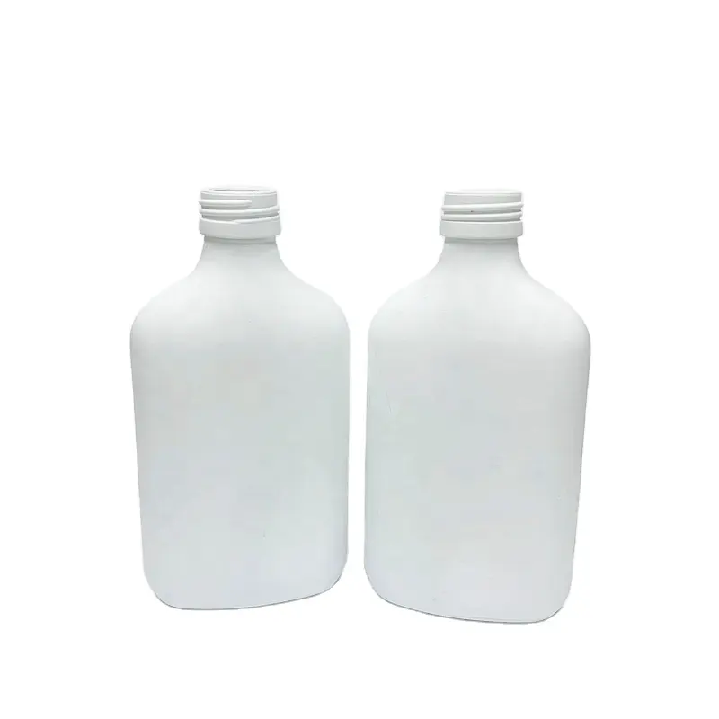 200ml mat beyaz düz flask soğuk demlemek cam içecek şişesi