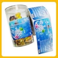 Rouleau d'étiquettes autocollantes transparentes en PVC pour machine, étiquettes d'emballage laser anti-contrefaçon pour les produits de première nécessité