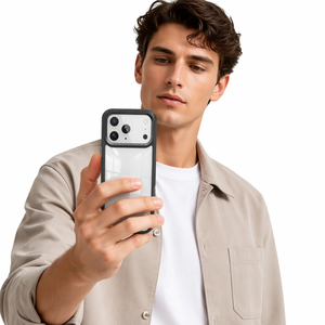 Acryl Transparente Handyhülle Harte Rückseite Anti-Vergilbung Stoßfeste Schutzhülle für iPhone 18 Pro <span class=keywords><strong>Max</strong></span> mit Kameralinsen-Schutz - Product Image 4
