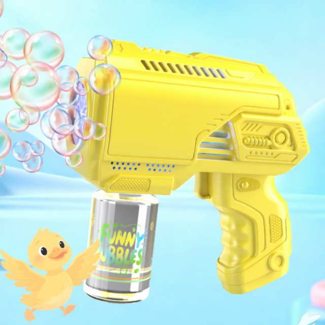 Bubble Gun for Kids Plastic Bubble Machine Children's Automatic Bubble Blowing Gatling Electric Handheld Bubble Gun Stall Toy
