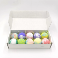 Coffret Cadeau de Bombes de Bain Bio Véganes aux Ingrédients 100% Naturels, Fourniture d'Usine, Riche en Mousse, Huiles Essentielles, Soin de la Peau, Colorant, Bulles