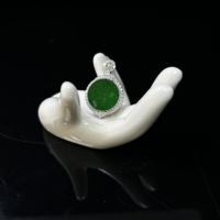 Pendentif en jadéite birmane de qualité supérieure, de grade A, rond, de haute qualité, bijoux en jadéite pour femmes (certifié NGTC)