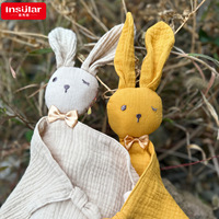 Offre Spéciale coton doux animal peluche mousseline bébé lapin couette avec nœud