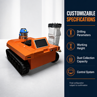 Robot de forage automatique sur chenilles avec extraction de poussière, personnalisable pour différentes hauteurs de forage