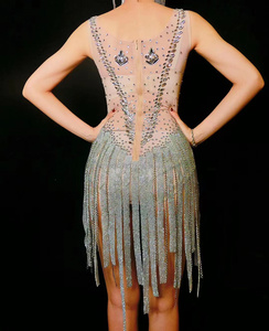 Costume <span class=keywords><strong>de</strong></span> pampilles en métal, avec strass, pour la danse ou la danse, design <span class=keywords><strong>de</strong></span> la belle et moderne, nouvelle tendance - Product Image 3