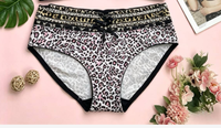 Ensemble soutien-gorge et culotte grande taille pour femme, imprimé léopard, taille 46-66DD, fermeture à 3 rangées de crochets et œillets, lingerie couvrante, 2,4 $ Y3911