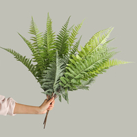 Lot de 12 grandes feuilles de fougère de Boston, élégance tropicale, plantes artificielles écologiques, décoration de mariage