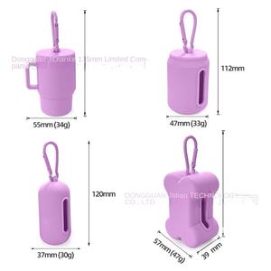 携帯用シリコンプラスチック犬のうんちバッグディスペンサー環境に優しい車のゴミ袋ゴミ箱ペット廃棄物保管ソリューション - Product Image 3