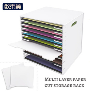 Adjustable <b>File</b> Rack Multi Layer Storage A3 A4 Document <b>Organizer</b> Desktop Office Supplies Wood Plastic Composite Board - Product Image 3