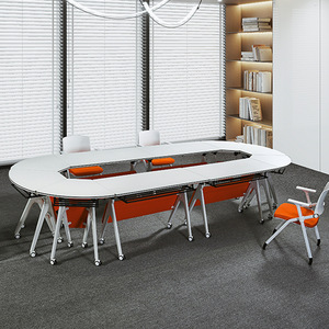 Gấp bàn di động văn phòng gấp bàn ghế dài spliced Bàn hội nghị cho giáo dục tổ chức dạy kèm - Product Image 6