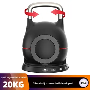 Kettlebell réglable direct d'usine 20kg/44lbs 7 vitesses pour les entraînements <span class=keywords><strong>du</strong></span> <span class=keywords><strong>haut</strong></span> <span class=keywords><strong>du</strong></span> <span class=keywords><strong>corps</strong></span> poids libres réglables rapides - Product Image 2
