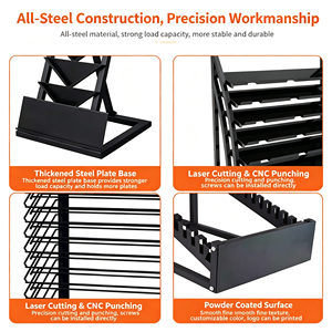 Carro de Almacenamiento Tipo A de 120x75cm, Capacidad de Carga Pesada de 1500kg, Ruedas de Hierro Fundido de 8 Pulgadas, Barandillas Desmontables para Carga - Product Image 3