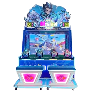 Console di Gioco Arcade Interattiva con Sparatutto ad Acqua, Cabinet in Metallo, Acrilico e Legno, Funzionamento a Moneta, Sensore di Movimento, in Inglese, per 2-4 Giocatori - Product Image 5