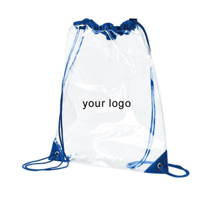 Custom Personalized Clear Drawstring Tote Sportpacks PVC Transparent Backpack Monogram Name Decal for Bachelorette Party Event