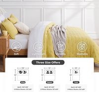 Ensemble de couettes King Motif de points uniques Couvre-lit matelassé léger Couvre-lit réversible en microfibre douce pour toutes les saisons