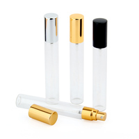 Flacon de parfum en verre rond transparent de 15 ml, atomiseur rechargeable et ensemble de flacons testeurs vides avec logo personnalisé, emballé dans un carton de sécurité