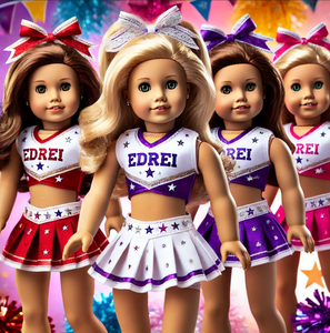 Conjunto de uniforme de alegría de estilo americano de muñeca de 18 pulgadas con accesorios de mochila para niñas, tamaño juvenil, servicio OEM perfecto, regalo para niños - Product Image 6