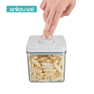 ホットセール 食品保存容器 キッチンオーガナイザー 乾物用 耐久性 収納ボックス 透明 スタッカブル BPAフリー ポップアップ 密閉式 食品保存容器 - Product Image 1