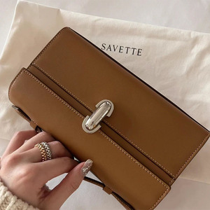 Minimalist Leather Mini <b>Square</b> Clutch With Lock Closure Top Handle Women's Handbag All Seasons Daily Use - Product Image 2