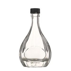 Mini 90Ml Rõ Ràng Chai Thủy Tinh Độc Đáo Phẳng Tear Drop Shape Vít Top Nắp Cho Tequila Biểu Tượng Tùy Chỉnh Khắc Nhãn Khu Vực Ủng Hộ Đám Cưới - Product Image 2