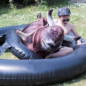 Bouée gonflable géante taureau, jouet aquatique à chevaucher, en PVC robuste avec poignées, pour adultes, lac, plage, été - Meilleures ventes - Product Image 5