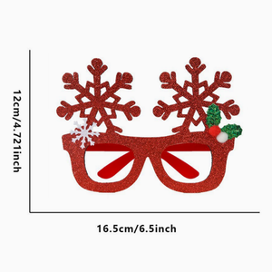 Lunettes décoratives à monture rouge et chapeau d'elfe rouge, à thème de Noël, pour fête de Noël, accessoire de costume de cosplay - Product Image 5