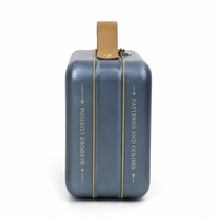 Boîte en métal personnalisée avec poignée et serrure, étui de rangement portable pour cadeaux, emballage rectangulaire imprimé, OEM