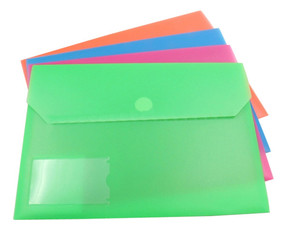 Produits de classement avec logo personnalisé portefeuilles en plastique sac de documents <span class=keywords><strong>transparent</strong></span> avec bouton pression dossier de fichiers en plastique PP sac de fichiers - Product Image 1