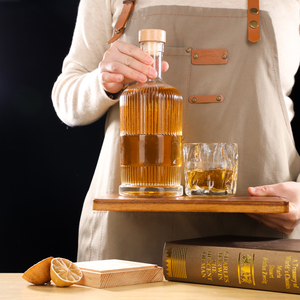 <span class=keywords><strong>750ml</strong></span> tùy chỉnh giá bán buôn gân Chai Thủy Tinh Rượu rỗng rum Whisky tinh thần Thủy Tinh Rượu chai với gỗ nút chai - Product Image 4