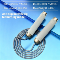 Cuerda de Saltar Ajustable de 2.8m con Cable de Acero Reforzado |   Asas de EVA Transpirables y Antideslizantes |   Fitness en Interiores y Exteriores para Hombres y Mujeres