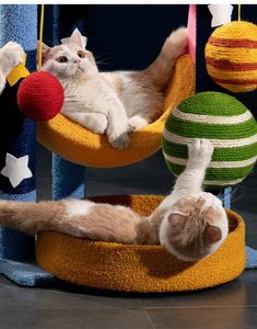 Árbol rascador clásico y sostenible para gatos, muebles de madera para mascotas, torre rascadora para gatos, venta al por mayor - Product Image 6