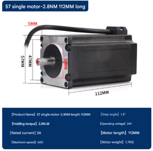 มอเตอร์สเต็ปเปอร์57ตัว2.8N มอเตอร์สเต็ป<span class=keywords><strong>57BYG250H</strong></span> แรงบิดสูงตัวเรือนสี่สายสองเฟส112มม - Product Image 2