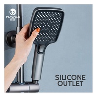 Ensemble de douche mural numérique pour salle de bain, système de douche mural en cascade, douche intelligente à massage de pluie, ensemble de douche complet