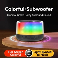 Altavoz LED RGB que Cambia de Color, 5.0, Sonido Hi-Fi con Bajos Mejorados, Diseño Mini de Alto Volumen, Uso en Exteriores, Compatible con Tarjeta de Memoria