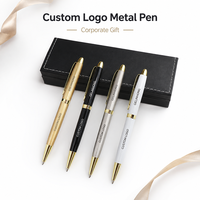 Stylo bille métallique personnalisé avec logo imprimé, stylo d'affaires exécutif avec boîte cadeau pour événements d'entreprise, cadeau client