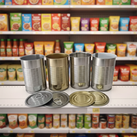 Boîtes en fer blanc de 150g (202/308) et 425g (300/407) de plusieurs types pour fruits de mer/viande/fruits/légumes/aliments pour bébés/aliments pour animaux de compagnie avec logo personnalisé