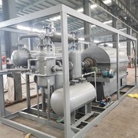 Usine de pyrolyse de déchets plastiques à petite échelle de 500 kg montée sur patins, machine de recyclage de traitement du caoutchouc, pièces détachées de pyrolyse