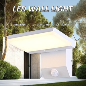 Nhôm <span class=keywords><strong>LED</strong></span> Tường ánh sáng cảm biến chuyển động ngay lập tức trên phiên bản có dây năng lượng mặt trời Powered cho biệt thự khách sạn hành lang lối đi xoay - Product Image 4