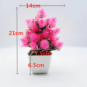 Plante Artificielle en Pot d'Usine 12x20 cm, Ornement de Bureau Vert en Plastique - Product Image 2