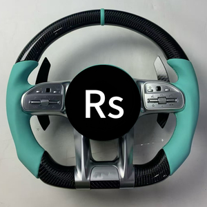 Volante OEM para <span class=keywords><strong>Mercedes</strong></span>-Benz, de Cuero y Fibra de Carbono, 4 Radios, para Actualización de <span class=keywords><strong>Clase</strong></span> C/E/<span class=keywords><strong>G</strong></span> - Product Image 1