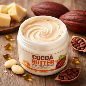 Crème pour le visage et le corps au beurre de cacao en marque privée |   Formule hydratante extra riche pour peaux sèches |   Soin illuminateur - Product Image 2