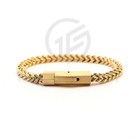 Bracelet pour hommes, chaîne en acier inoxydable, plaqué or 18k, vente en gros, collection 2020