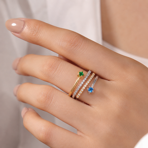 Set di Anelli Minimalisti 2 in 1 per Donne, Gioielli da Dito alla Moda - Product Image 6
