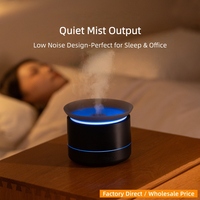 Humidificateur à brume froide pour usage domestique, 200 ml, blanc et noir, diffuseur d'huiles essentielles ultrasonique multifonctionnel avec lumière nocturne