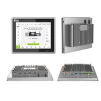 PC industriel robuste avec écran tactile, PC tout-en-un, moniteur industriel sans ventilateur, Windows 10, i3i5i7, 8G+256G