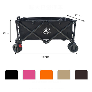 휴대용 168*72 접이식 캠핑 카트 높이 조절 식 포장 마차 야외 야시장 유틸리티 카트 - Product Image 3