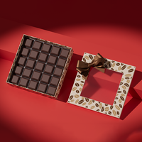 Boîtes de chocolat de luxe personnalisables emballage 9 grilles, coffret cadeau 12 grilles logo Pack Desserts Brownies boîte d'emballage