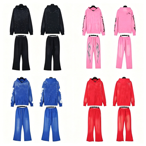 Conjunto <span class=keywords><strong>de</strong></span> Sudadera con Capucha y Pantalones <span class=keywords><strong>de</strong></span> Chándal Retro Holgado con Estampado <span class=keywords><strong>de</strong></span> Letras Estilo Urbano Europeo-Americano para Hombre - Novedad <span class=keywords><strong>de</strong></span> Invierno - Product Image 5