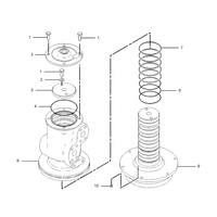 225-4547 345C joint central de l'excavatrice 349D joint pivotant pour Caterpillar